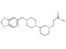 3-{3-[4-(1,3-benzodioxol-5-ylmethyl)-1-piperazinyl]-1-piperidinyl}propanamide