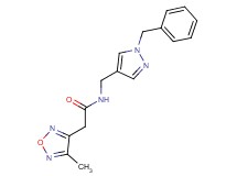 N-[(1-benzyl-1H-pyrazol-4-yl)methyl]-2-(4-methyl-1,2,5-oxadiazol-3-yl)acetamide