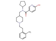 N-cyclopentyl-6-hydroxy-N-({1-[2-(2-methylphenyl)ethyl]-4-piperidinyl}methyl)nicotinamide