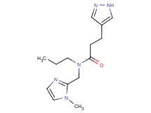 N-[(1-methyl-1H-imidazol-2-yl)methyl]-N-propyl-3-(1H-pyrazol-4-yl)propanamide