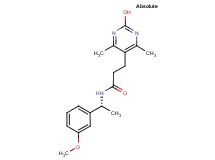 3-(2-hydroxy-4,6-dimethylpyrimidin-5-yl)-N-[(1R)-1-(3-methoxyphenyl)ethyl]propanamide