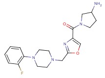 1-[(2-{[4-(2-fluorophenyl)piperazin-1-yl]methyl}-1,3-oxazol-4-yl)carbonyl]pyrrolidin-3-amine