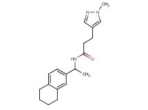 3-(1-methyl-1H-pyrazol-4-yl)-N-[1-(5,6,7,8-tetrahydronaphthalen-2-yl)ethyl]propanamide