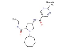 N-{(3S,5S)-1-cycloheptyl-5-[(ethylamino)carbonyl]pyrrolidin-3-yl}-2-methylpyrimidine-5-carboxamide
