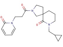 7-(cyclopropylmethyl)-2-[3-(2-oxo-1(2H)-pyridinyl)propanoyl]-2,7-diazaspiro[4.5]decan-6-one