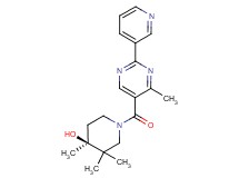 (4S*)-3,3,4-trimethyl-1-[(4-methyl-2-pyridin-3-ylpyrimidin-5-yl)carbonyl]piperidin-4-ol