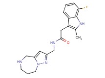2-(7-fluoro-2-methyl-1H-indol-3-yl)-N-(5,6,7,8-tetrahydro-4H-pyrazolo[1,5-a][1,4]diazepin-2-ylmethyl)acetamide hydrochloride