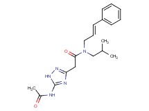 2-[5-(acetylamino)-1H-1,2,4-triazol-3-yl]-N-isobutyl-N-[(2E)-3-phenylprop-2-en-1-yl]acetamide
