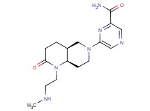 6-[(4aS*,8aR*)-1-[2-(methylamino)ethyl]-2-oxooctahydro-1,6-naphthyridin-6(2H)-yl]pyrazine-2-carboxamide