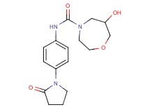 6-hydroxy-N-[4-(2-oxopyrrolidin-1-yl)phenyl]-1,4-oxazepane-4-carboxamide