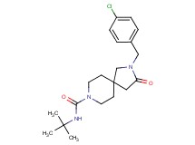 N-(tert-butyl)-2-(4-chlorobenzyl)-3-oxo-2,8-diazaspiro[4.5]decane-8-carboxamide