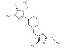 4-ethyl-5-{1-[(2-ethyl-4-methyl-1H-imidazol-5-yl)methyl]piperidin-3-yl}-2-methyl-2,4-dihydro-3H-1,2,4-triazol-3-one