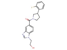 2-(5-{[3-(2-fluorophenyl)-1-pyrrolidinyl]carbonyl}-1H-benzimidazol-1-yl)ethanol