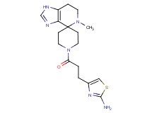 4-[3-(5-methyl-1,5,6,7-tetrahydro-1'H-spiro[imidazo[4,5-c]pyridine-4,4'-piperidin]-1'-yl)-3-oxopropyl]-1,3-thiazol-2-amine