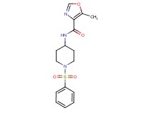 5-methyl-N-[1-(phenylsulfonyl)piperidin-4-yl]-1,3-oxazole-4-carboxamide