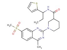 1-[4-methyl-7-(methylsulfonyl)-2-quinazolinyl]-N-[1-(2-thienyl)propyl]-3-piperidinecarboxamide