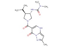 N'-{(3S*,4R*)-4-isopropyl-1-[(2-methyl-7-oxo-4,7-dihydropyrazolo[1,5-a]pyrimidin-6-yl)carbonyl]-3-pyrrolidinyl}-N,N-dimethylurea