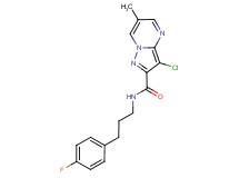 3-chloro-N-[3-(4-fluorophenyl)propyl]-6-methylpyrazolo[1,5-a]pyrimidine-2-carboxamide