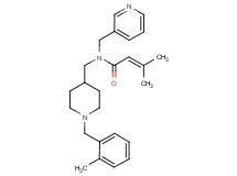 3-methyl-N-{[1-(2-methylbenzyl)-4-piperidinyl]methyl}-N-(3-pyridinylmethyl)-2-butenamide