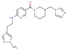 5-{[3-(1H-imidazol-1-ylmethyl)-1-piperidinyl]carbonyl}-N-[2-(1-methyl-1H-pyrazol-4-yl)ethyl]-2-pyridinamine