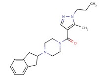 1-(2,3-dihydro-1H-inden-2-yl)-4-[(5-methyl-1-propyl-1H-pyrazol-4-yl)carbonyl]piperazine