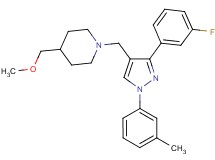 1-{[3-(3-fluorophenyl)-1-(3-methylphenyl)-1H-pyrazol-4-yl]methyl}-4-(methoxymethyl)piperidine