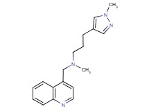 N-methyl-3-(1-methyl-1H-pyrazol-4-yl)-N-(quinolin-4-ylmethyl)propan-1-amine