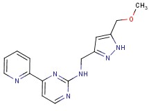N-{[5-(methoxymethyl)-1H-pyrazol-3-yl]methyl}-4-(2-pyridinyl)-2-pyrimidinamine