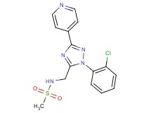 N-{[1-(2-chlorophenyl)-3-pyridin-4-yl-1H-1,2,4-triazol-5-yl]methyl}methanesulfonamide