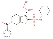 methyl 2-[(cyclohexylamino)sulfonyl]-6-(1,2,3-thiadiazol-4-ylcarbonyl)-4,5,6,7-tetrahydrothieno[2,3-c]pyridine-3-carboxylate