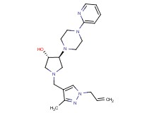 (3S*,4S*)-1-[(1-allyl-3-methyl-1H-pyrazol-4-yl)methyl]-4-[4-(2-pyridinyl)-1-piperazinyl]-3-pyrrolidinol