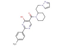 2-(4-methylphenyl)-5-({2-[2-(1H-pyrazol-1-yl)ethyl]piperidin-1-yl}carbonyl)pyrimidin-4-ol