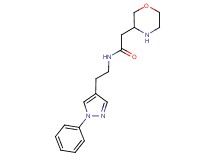 2-(3-morpholinyl)-N-[2-(1-phenyl-1H-pyrazol-4-yl)ethyl]acetamide hydrochloride