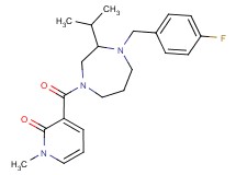 3-{[4-(4-fluorobenzyl)-3-isopropyl-1,4-diazepan-1-yl]carbonyl}-1-methylpyridin-2(1H)-one
