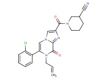 1-{[7-allyl-6-(2-chlorophenyl)-8-oxo-7,8-dihydroimidazo[1,2-a]pyrazin-2-yl]carbonyl}piperidine-3-carbonitrile