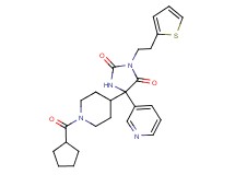 5-[1-(cyclopentylcarbonyl)-4-piperidinyl]-5-(3-pyridinyl)-3-[2-(2-thienyl)ethyl]-2,4-imidazolidinedione