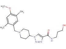 N-(3-hydroxypropyl)-1-[1-(4-methoxy-2,5-dimethylbenzyl)-4-piperidinyl]-1H-1,2,3-triazole-4-carboxamide