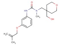 N-{[4-(hydroxymethyl)tetrahydro-2H-pyran-4-yl]methyl}-N-methyl-N'-{3-[(2-methylprop-2-en-1-yl)oxy]phenyl}urea
