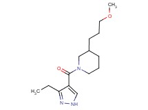 1-[(3-ethyl-1H-pyrazol-4-yl)carbonyl]-3-(3-methoxypropyl)piperidine