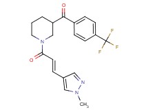 {1-[(2E)-3-(1-methyl-1H-pyrazol-4-yl)-2-propenoyl]-3-piperidinyl}[4-(trifluoromethyl)phenyl]methanone