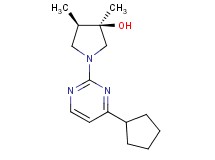 (3R*,4R*)-1-(4-cyclopentyl-2-pyrimidinyl)-3,4-dimethyl-3-pyrrolidinol