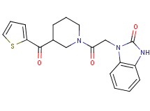 1-{2-oxo-2-[3-(2-thienylcarbonyl)-1-piperidinyl]ethyl}-1,3-dihydro-2H-benzimidazol-2-one