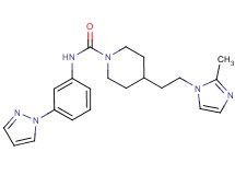 4-[2-(2-methyl-1H-imidazol-1-yl)ethyl]-N-[3-(1H-pyrazol-1-yl)phenyl]piperidine-1-carboxamide