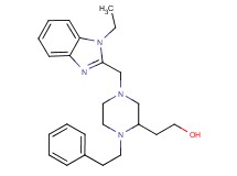 2-[4-[(1-ethyl-1H-benzimidazol-2-yl)methyl]-1-(2-phenylethyl)-2-piperazinyl]ethanol