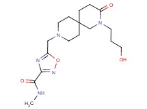 5-{[2-(3-hydroxypropyl)-3-oxo-2,9-diazaspiro[5.5]undec-9-yl]methyl}-N-methyl-1,2,4-oxadiazole-3-carboxamide