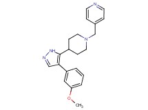 4-({4-[4-(3-methoxyphenyl)-1H-pyrazol-5-yl]piperidin-1-yl}methyl)pyridine