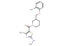 N,4-dimethyl-5-({3-[(2-methylphenoxy)methyl]-1-piperidinyl}carbonyl)-1,3-thiazol-2-amine