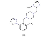 1-[2,4-dimethyl-6-(1H-pyrazol-1-yl)benzyl]-4-[(1-methyl-1H-imidazol-2-yl)methyl]piperazine