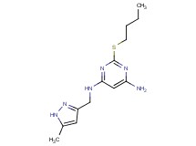 2-(butylthio)-N-[(5-methyl-1H-pyrazol-3-yl)methyl]pyrimidine-4,6-diamine