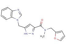 5-(1H-benzimidazol-1-ylmethyl)-N-(2-furylmethyl)-N-methyl-1H-pyrazole-3-carboxamide